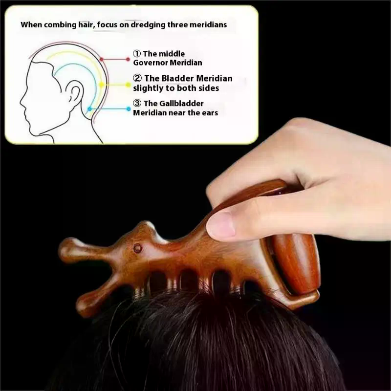 Detangling Wide Comb - Peigne de Massage en bois, peigne