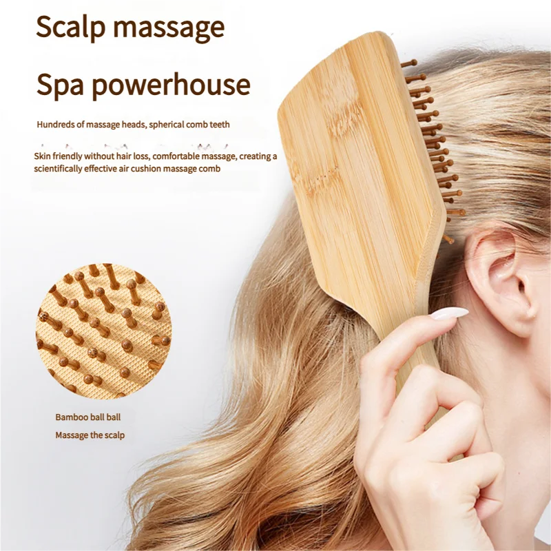 Brosse à cheveux en bambou pou - Detangling Wide Comb avis et prix